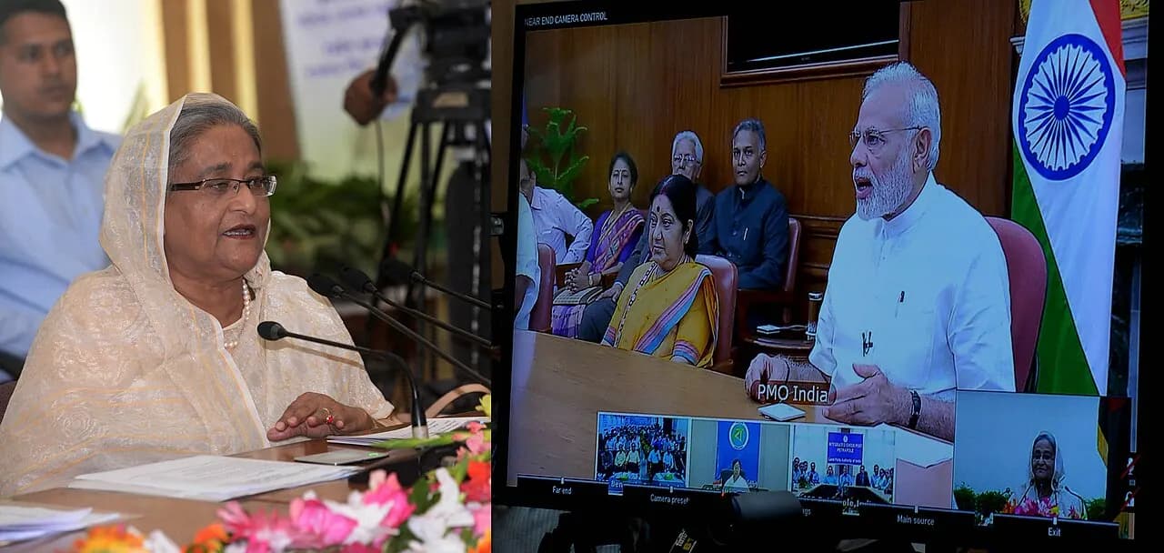 বেনাপোল স্থলবন্দর, যশোর — Bangladesh and India PMs inaugurate Benapole Land Port and Petrapole ICP via video conference Dhaka