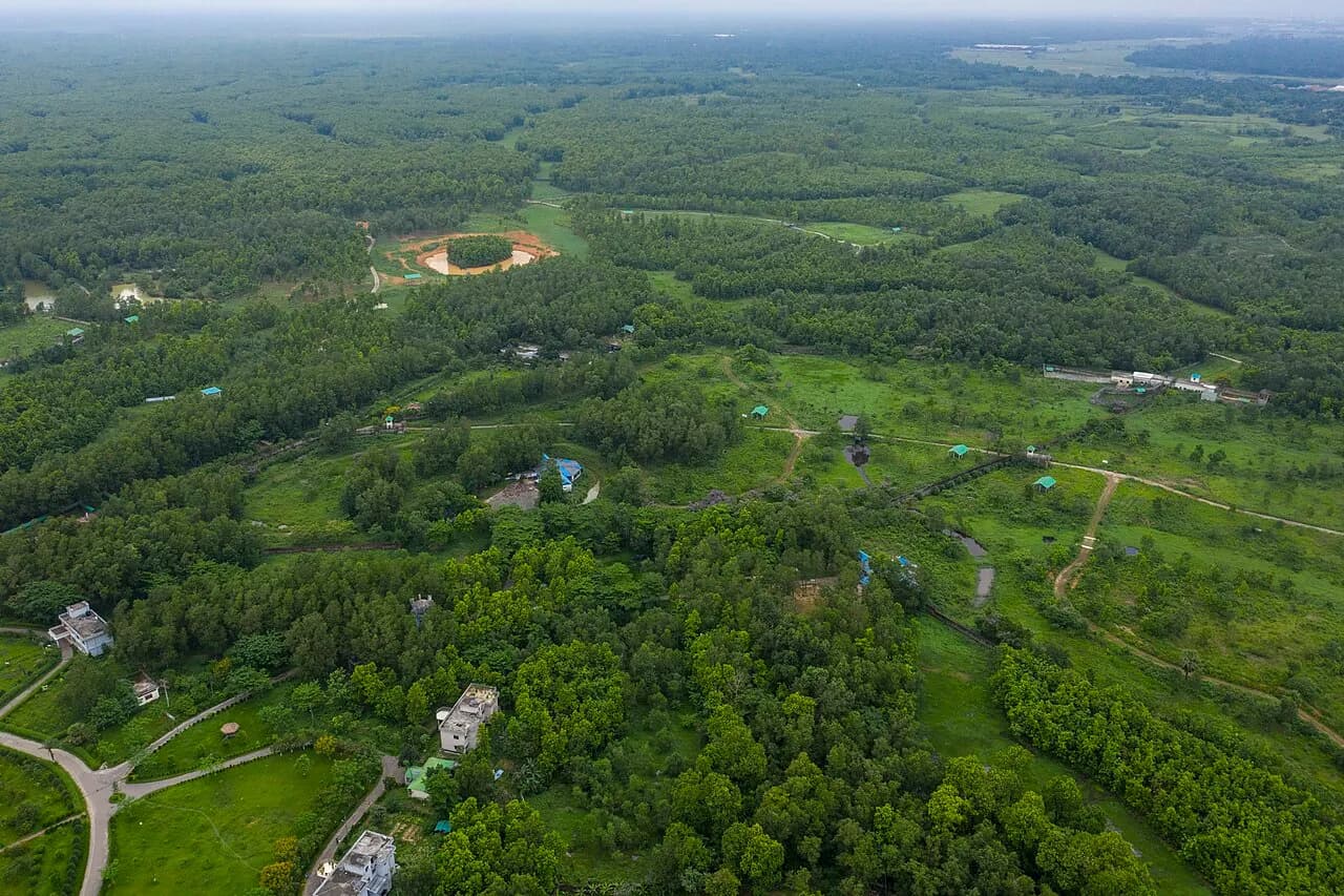Gazipur Safari Park, Gazipur: Aerial view of Gazipur Safari Park