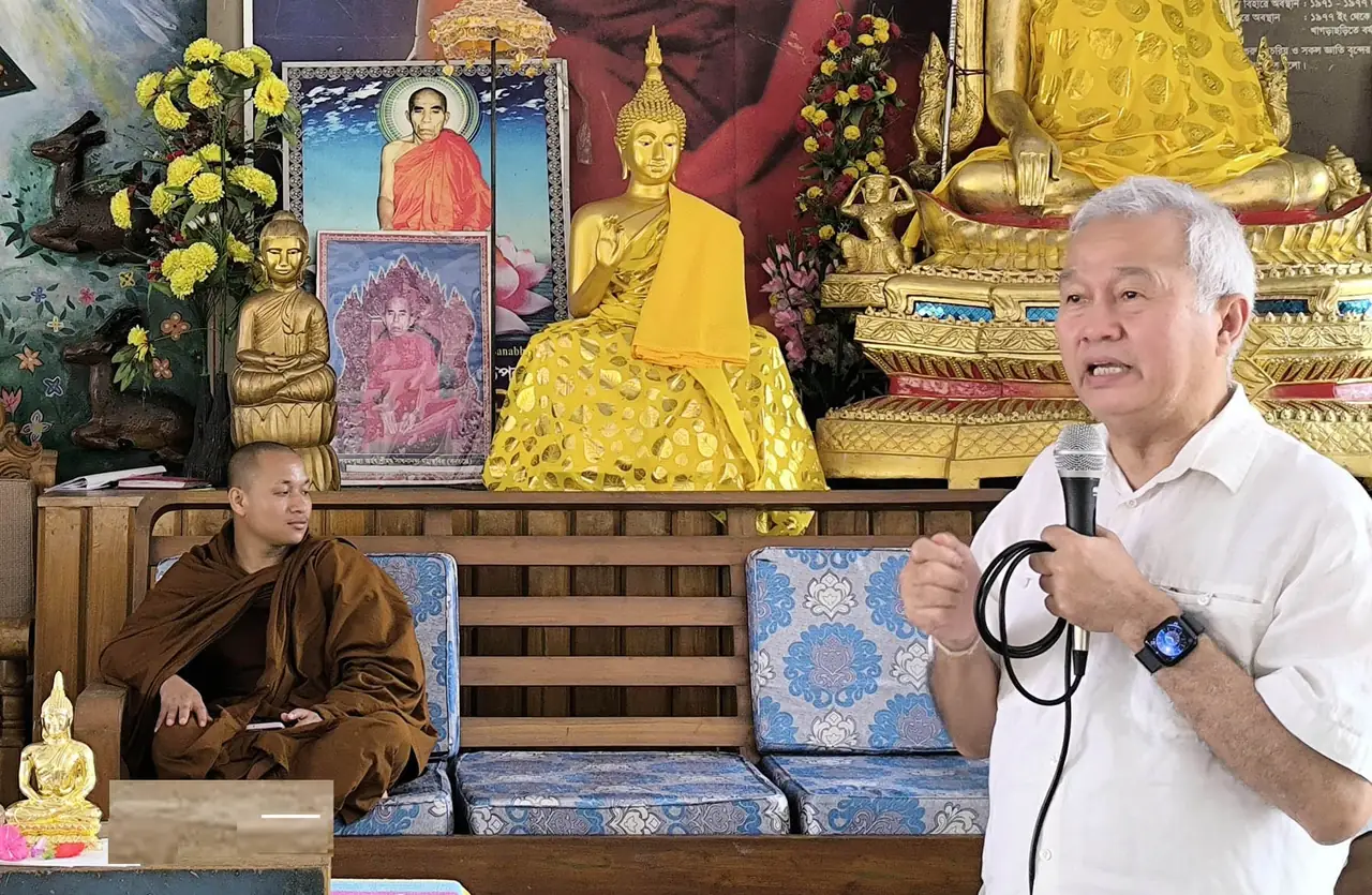 রাজবন বিহার, রাঙ্গামাটি — Supradip Chakma, Advisor for Chittagong Hill Tracts Affairs, delivered a speech at the Buddhist festival of Vaishakhi Purnima at the Rajban Vihara Complex in…
